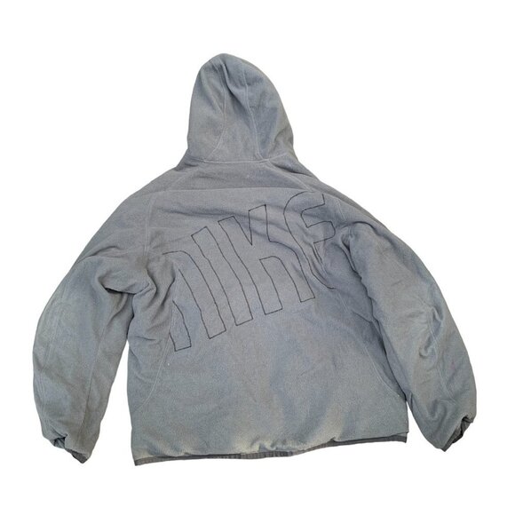 VINTAGE Nike Reversible Fleece Jacket Gray/Black XL - Picture 4 of 15